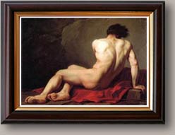male nude known as patroclus, Jacques-Louis David, painting