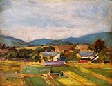Farm Scene, Lower Austria by Egon Schiele