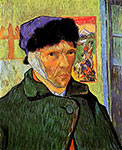 Self-Portrait with Bandaged Ear, 1889, Impressionist Art, Vincent Van Gogh