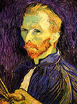 Impressionist Art, Vincent Van Gogh Self-Portrait, 1889