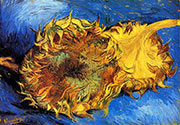 Two Cut Sunflowers, 1887, Impressionist Art, Vincent Van Gogh