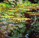 impressionist canvas art, Water Lily Pond