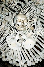 bone art arrangement, sedlec ossuary