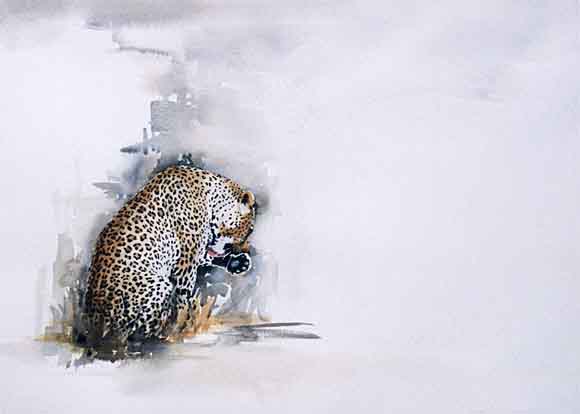 Painting a Leopard in Watercolor! 