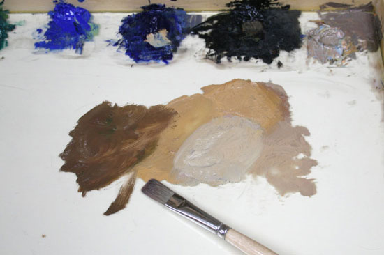 mixing oil paints