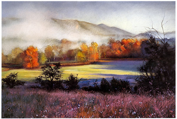 Oil Pastels Drawing For Beginners - Beautiful Mountain Landscape