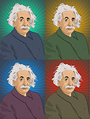 Albert Einstein limited edition print, pop art canvas