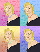 Marilyn Monroe limited edition print, pop art canvas