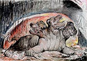 Cerberus, three headed dog by William Blake