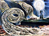 The Whirlwind of Lovers, Circle of the Lustful, Blake by William Blake
