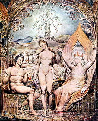 Raphael Warns Adam and Eve art