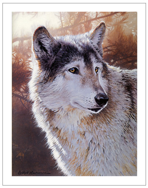 acrylic wolf painting